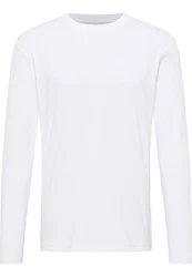 MUSTANG Langarmshirt Style Arlington Weiß/Creme