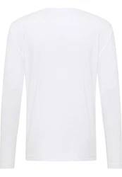 MUSTANG Langarmshirt Style Arlington Weiß/Creme