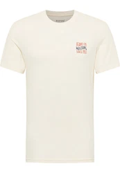 MUSTANG Kurzarmshirt Style Austin Khaki/Creme/Beige