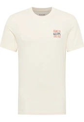 MUSTANG Kurzarmshirt Style Austin Khaki/Creme/Beige