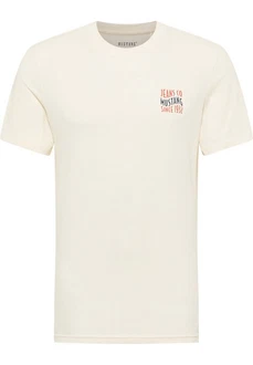 MUSTANG Kurzarmshirt Style Austin Khaki/Creme/Beige