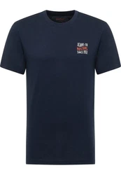 MUSTANG Kurzarmshirt Style Austin Dunkelblau