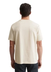 Marc O'Polo T-Shirt Weiß/Khaki/Beige