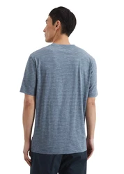 Marc O'Polo T-Shirt Single-Slub-Jersey Blau/Grau