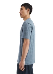 Marc O'Polo T-Shirt Single-Slub-Jersey Blau/Grau