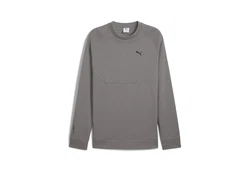 PUMA Sweatshirt PUMATECH Crew Dunkelgrau/Hellgrau/Grau