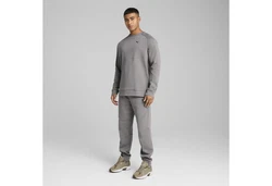 PUMA Sweatshirt PUMATECH Crew Dunkelgrau/Hellgrau/Grau