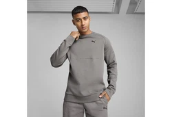 PUMA Sweatshirt PUMATECH Crew Dunkelgrau/Hellgrau/Grau