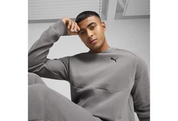 PUMA Sweatshirt PUMATECH Crew Dunkelgrau/Hellgrau/Grau