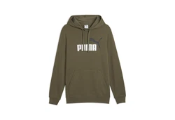 PUMA Hoodie Essentials No. 1 Logo Hoodie Herren Dunkelgrün/Rosa