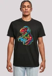 F4NT4STIC T-Shirt Dinosaurier Gamer Mischfarben/Schwarz/Braun