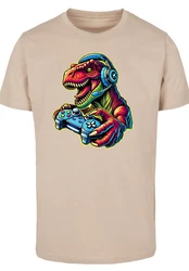 F4NT4STIC T-Shirt Dinosaurier Gamer Beige/Khaki/Gelb