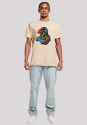 F4NT4STIC T-Shirt Dinosaurier Gamer Beige/Khaki/Gelb