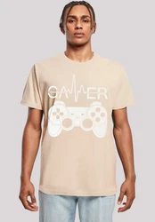 F4NT4STIC T-Shirt Gamer Herzschlag Gelb/Khaki/Beige