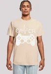 F4NT4STIC T-Shirt Gamer Herzschlag Gelb/Khaki/Beige