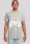 F4NT4STIC T-Shirt Gamer Herzschlag Hellgrau/Grau/Braun/Gelb