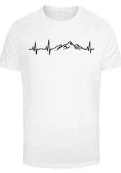 F4NT4STIC T-Shirt Herzschlag Berge Wandern Weiß/Rot/Dunkelblau/Creme