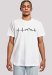 F4NT4STIC T-Shirt Herzschlag Berge Wandern Weiß/Rot/Dunkelblau/Creme