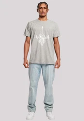 F4NT4STIC T-Shirt Gitarre Herzschlag Grau/Hellgrau