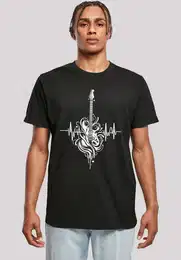 T-Shirt Gitarre Herzschlag Premium Qualitt