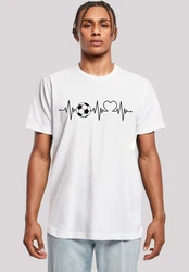 F4NT4STIC T-Shirt Herzschlag Fußball Weiß/Creme
