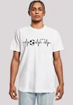 F4NT4STIC T-Shirt Herzschlag Fußball Weiß/Creme