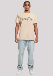 F4NT4STIC T-Shirt Herzschlag Fußball Khaki/Beige