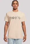 F4NT4STIC T-Shirt Herzschlag Fußball Khaki/Beige