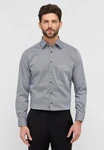 Eterna Langarmhemd MODERN FIT NON IRON Grau/Hellgrau/Dunkelblau/Dunkelgrau