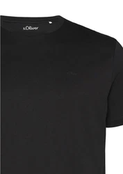 s.Oliver T-Shirt Rundhals 2er Pack Schwarz/Grau/Dunkelgrau
