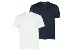 s.Oliver T-Shirt Rundhals 2er Pack Dunkelblau/Weiß/Creme/Blau