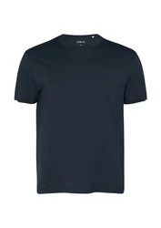 s.Oliver T-Shirt Rundhals 2er Pack Dunkelblau/Weiß/Creme/Blau