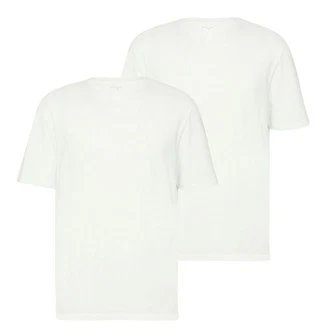 QS T-Shirt Basic Rundhals Weiß/Grau/Creme