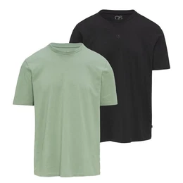 T-Shirt Basic (2-tlg) Rundhals, kurzarm, Logo, im 2er Pack
