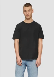 QS T-Shirt Basic Rundhals Schwarz/Grau