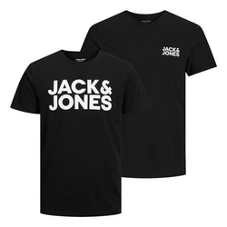 Jack & Jones T-Shirt 2er Pack Logo Tee Crew Neck Schwarz