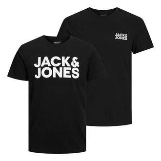 Jack & Jones T-Shirt 2er Pack Logo Tee Crew Neck Schwarz