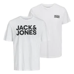 Jack & Jones T-Shirt 2er Pack Logo Tee Crew Neck Schwarz/Hellblau/Weiß