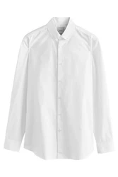 Next Langarmhemd Pflegeleichtes Slim Fit Hemd mit Sportmanschetten 