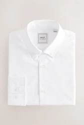 Next Langarmhemd Pflegeleichtes Slim Fit Hemd mit Sportmanschetten 
