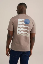 WE Fashion T-Shirt Braun/Khaki/Grau