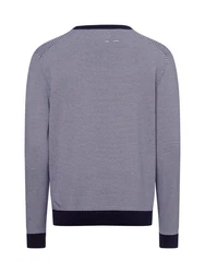 Andrew James Strickpullover Dunkelblau/Lila