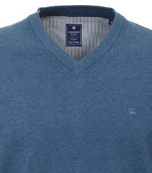 Redmond V-Ausschnitt Pullover (600) Blau/Dunkelblau/Hellblau