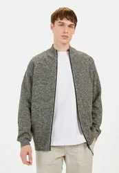 camel active Strickjacke Stehkragen 