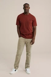 WE Fashion T-Shirt Rot/Braun/Orange/Dunkelrot