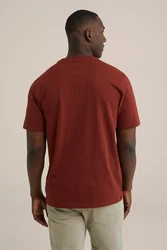WE Fashion T-Shirt Rot/Braun/Orange/Dunkelrot
