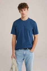 WE Fashion T-Shirt Dunkelblau/Blau