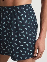 Calida Prints Herren Shorts Dunkelblau/Blau/Hellblau