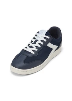 Marc O'Polo Sneaker aus hochwertigem Rindleder Blau/Hellblau/Dunkelblau