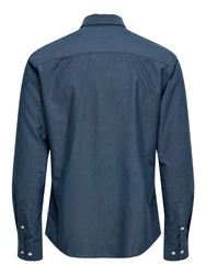 ONLY & SONS Langarmhemd ONSALVARO SLIM LS OXFORD SHIRT NOOS Dunkelblau/Blau/Grau